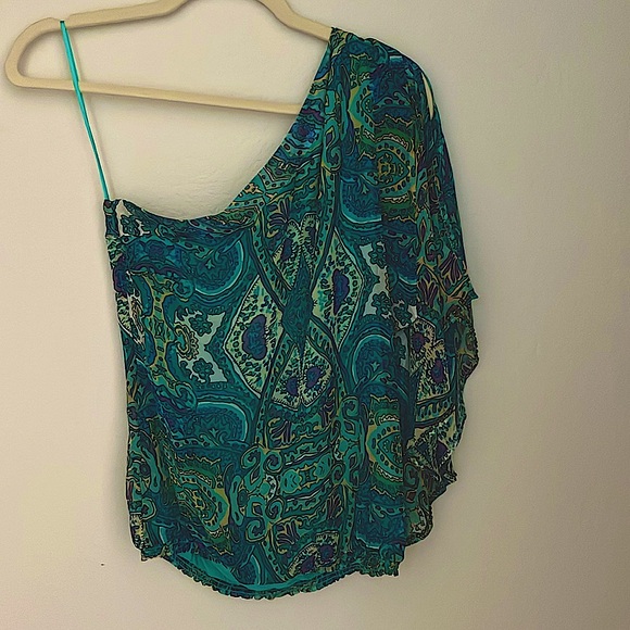 Cache Green and Blue Paisley Top - Picture 2 of 7